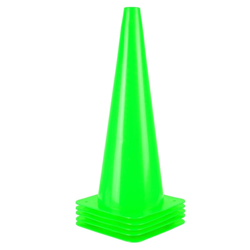 Alytree [5 Pack] 18 inch Traffic Cones, Safety Road Parking Cones,Agility Field Marker Cones for Soccer Basketball Football Drills Training, Outdoor Sport Activity & Festive Events– (5 Color Options) - Image 1